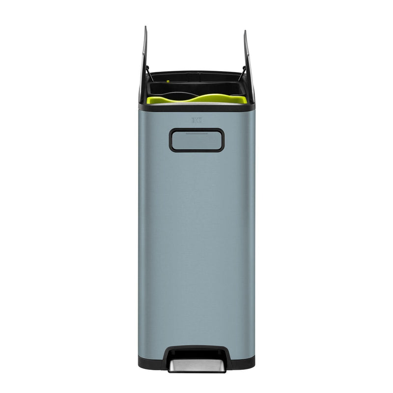 EKO kitchen bin titanium blue 20+20L, imported from the UK