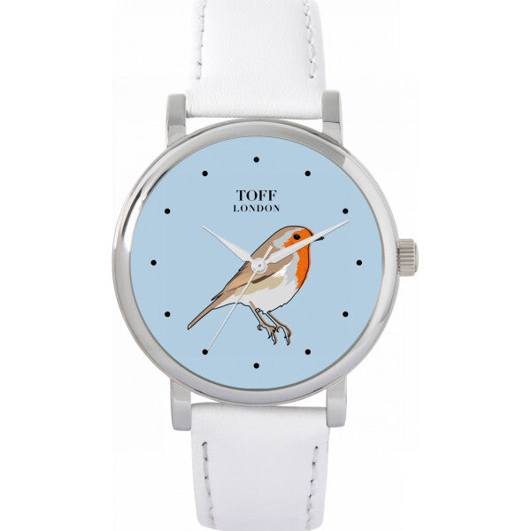 Toff London Blue Ladies Robin Bird Watch, UK version