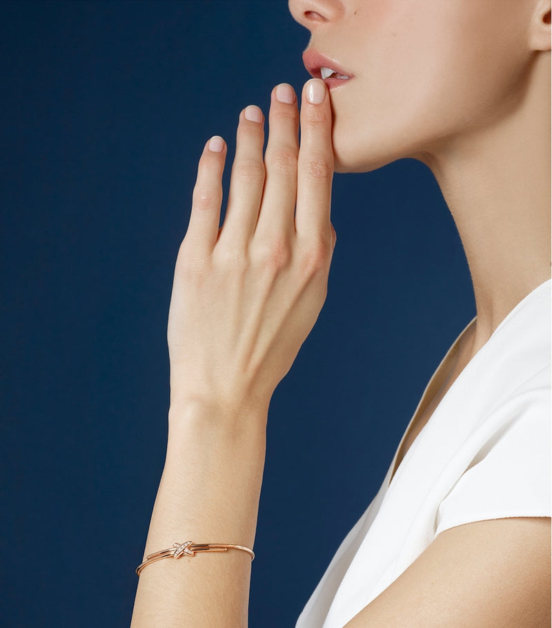Chaumet rose gold diamond Jeux de Liens bangle, imported from the UK