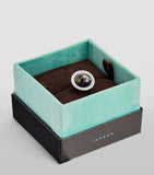 Tateossian globe cufflinks sterling silver lapis lazuli, imported from the UK