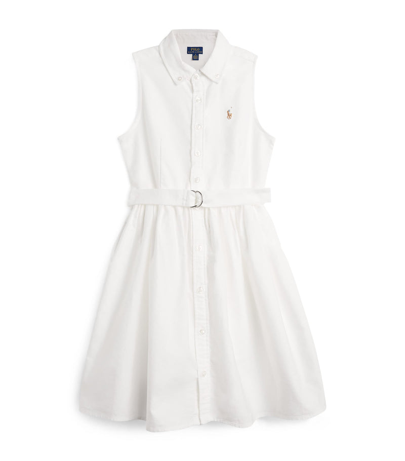 Ralph Lauren Kids cotton belted shirt dress 7-16 years, imported from the UK