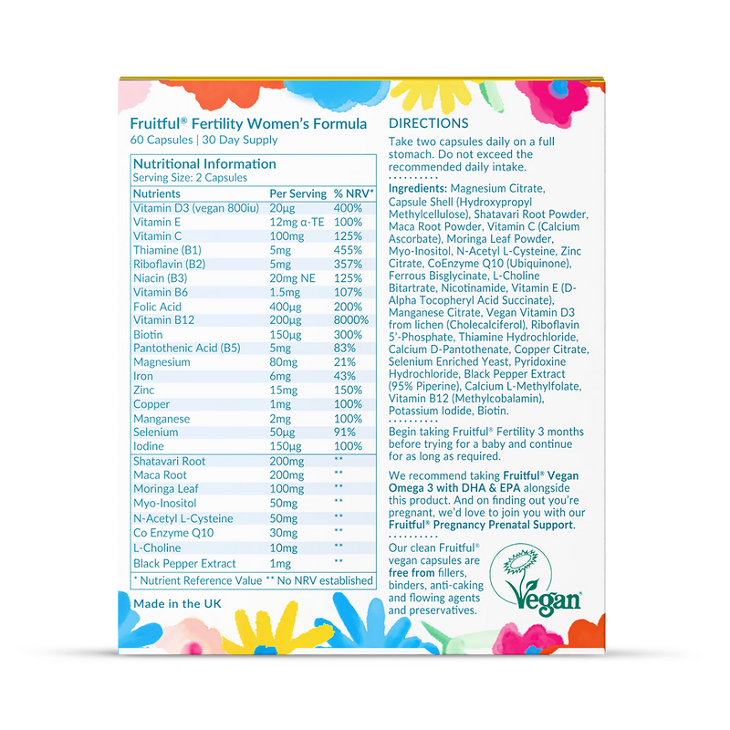 Fruitful Women's Fertility Formula 60 capsules - British product
