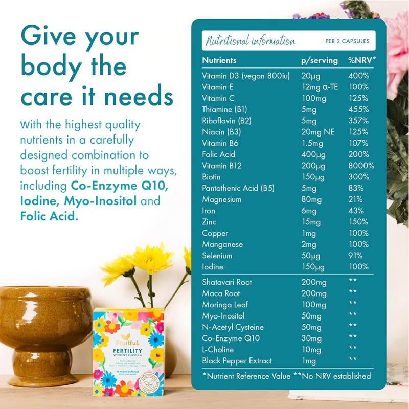 Fruitful Women's Fertility Formula 60 capsules - British product