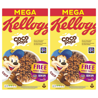 Costco UK Kellogg's Coco Pops Chocolate Breakfast Cereal 2 x 650g- Buy online at McGrocer