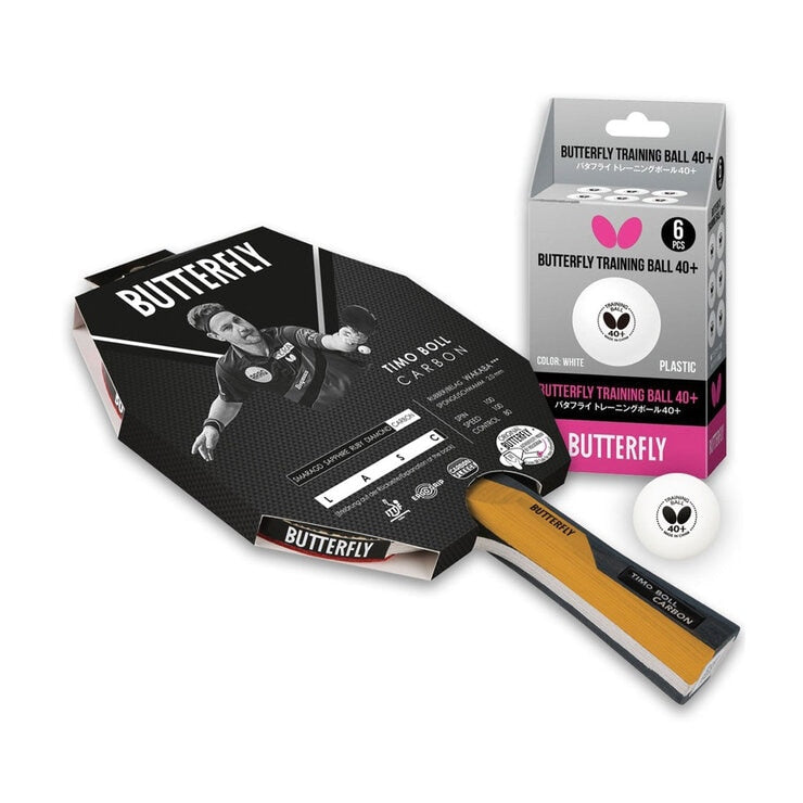 Butterfly Timo Boll Carbon table tennis bat set, imported from the UK