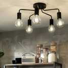 Argos Rayner black flush ceiling light with 5 bulbs - British product