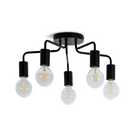 Argos Rayner black flush ceiling light with 5 bulbs - British product