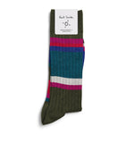 Paul Smith ribbed stripe organic cotton socks - British product