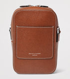 Aspinal of London leather Reporter North South cross-body bag, imported from the UK