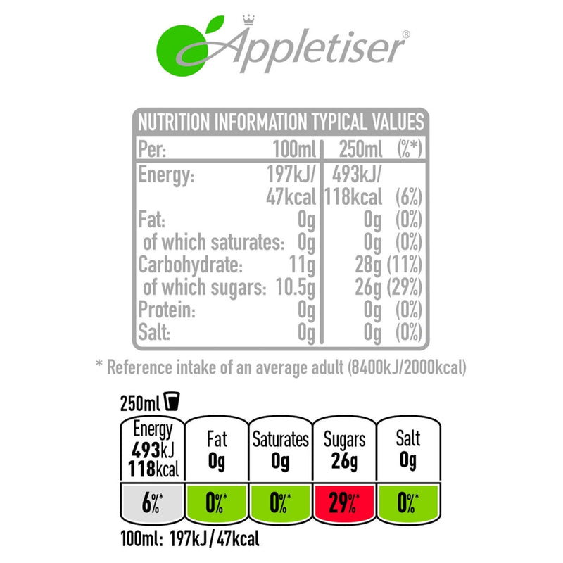 Appletiser sparkling apple juice 24 cans 250ml - British product