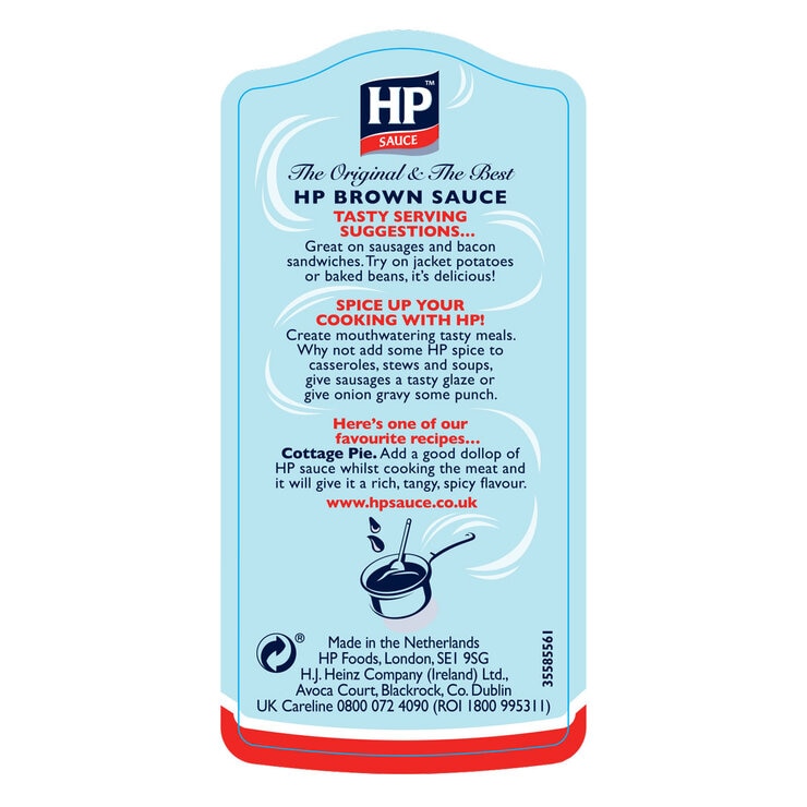 HP brown sauce 2 x 600g, UK version