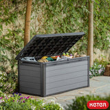 570 Litre Outdoor Storage Deck Box with Gas Struts