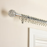 Argos Home chrome extendable curtain pole 110cm to 300cm - British product