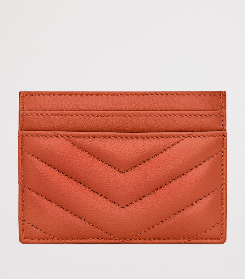 Saint Laurent Cassandre leather card holder with YSL hardware - British product
