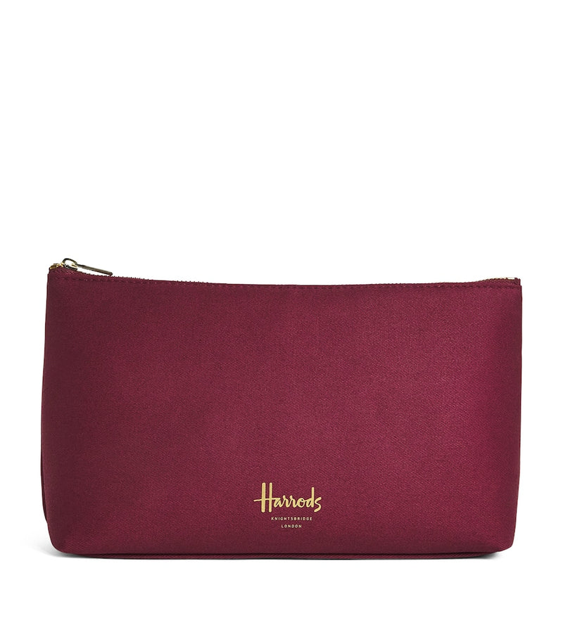 Harrods medium cotton logo cosmetics bag, imported from the UK