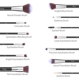 Livingandhome Makeup Brush Set 12pcs Silver Ferrule, UK version