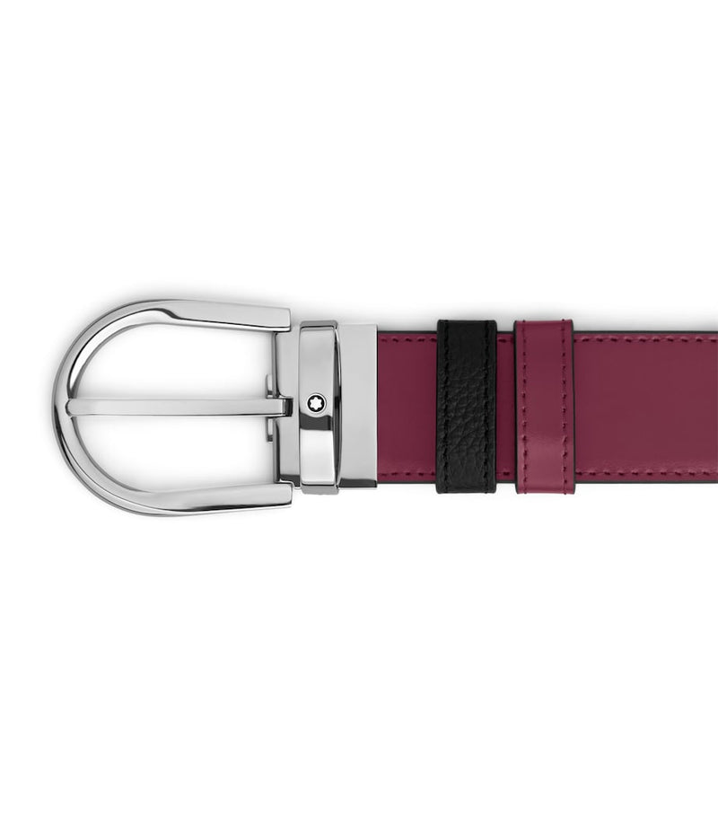 Montblanc reversible belt with horseshoe buckle (British brand)