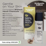 Snail Mucin Serum 98% with Hyaluronic Acid 100ml (British brand)