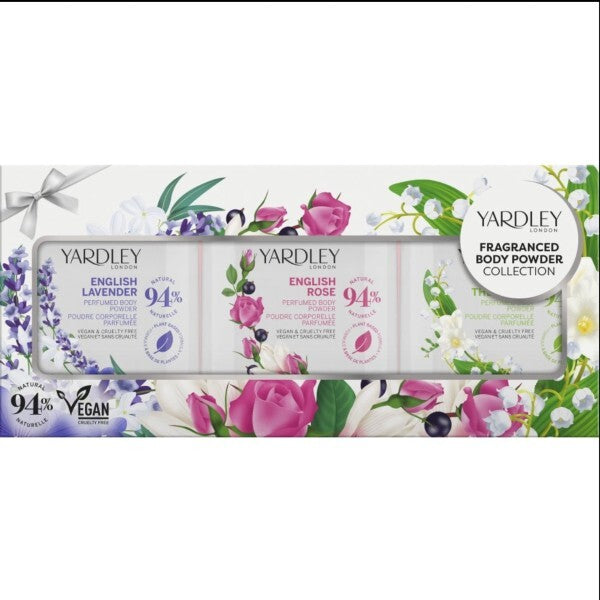 Yardley London Mini Perfumed Body Powder Collection 3x50g (British brand)