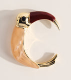 Chloé Toucan cuff bracelet Tropicus resin brass, UK version