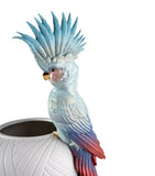 Lladró cockatoo vase 51cm hand-painted porcelain - British product