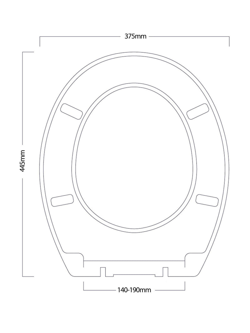 Showerdrape Oxford wooden toilet seat (British brand)