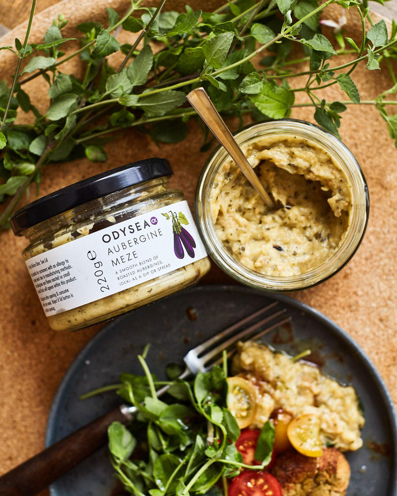 Odysea Aubergine Meze dip 220g, imported from the UK