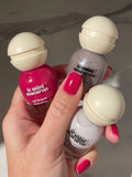Le Mini Macaron nail polish trio Love In Bloom, imported from the UK