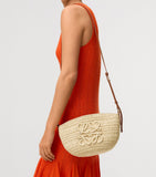 LOEWE Eclipse Pochette handwoven raffia bag, imported from the UK