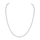 Costco UK Costco 5.00ctw Round Brilliant Cut Diamond Tennis Necklace 14ct White Gold 45.7cm- Buy online at McGrocer