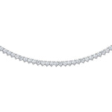 Costco diamond tennis necklace round brilliant cut 14ct white gold 5.00ctw 45.7cm, imported from the UK