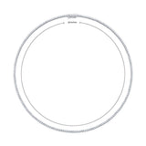 Costco diamond tennis necklace round brilliant cut 14ct white gold 5.00ctw 45.7cm, imported from the UK