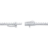 Costco diamond tennis necklace round brilliant cut 14ct white gold 5.00ctw 45.7cm, imported from the UK