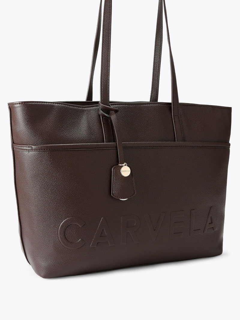Carvela brown frame pocket wing tote bag imported from the UK