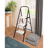 Cosco 3 tread folding step stool silver - British product