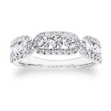 Bague diamant taille ronde brillante 1,09 ct or blanc 18 ct, importée du Royaume-Uni