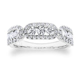 Bague diamant taille ronde brillante 1,09 ct or blanc 18 ct, importée du Royaume-Uni