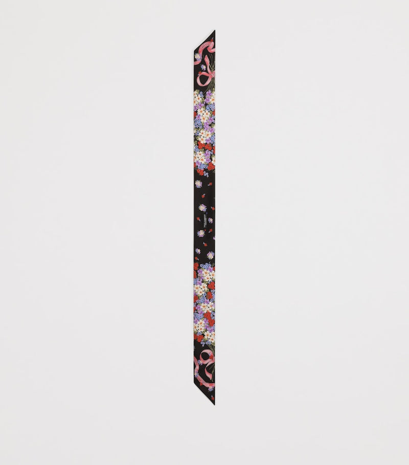 Dolce&Gabbana silk floral skinny scarf 100cm x 6cm, imported from the UK