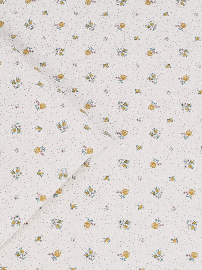 Laura Ashley Pale Ochre Yellow wallpaper 10m, imported from the UK