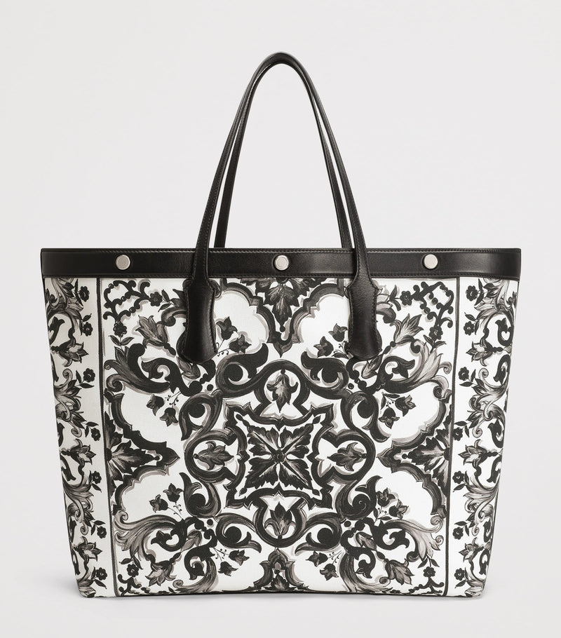 Dolce&Gabbana Majolica canvas tote bag 40cm (British brand)