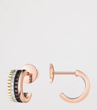 Boucheron Quatre mini hoop earrings mixed gold diamonds UK version