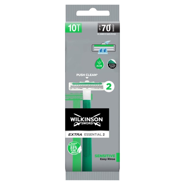 Wilkinson Sword Extra 2 Sensitive Men's Disposable Razors 10 per pack GOODS M&S