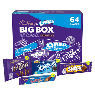 Costco UK Cadbury Oreo Big Box of Treats Chocolate and Biscuit Snack Assortment 64 Pack- Buy online at McGrocer