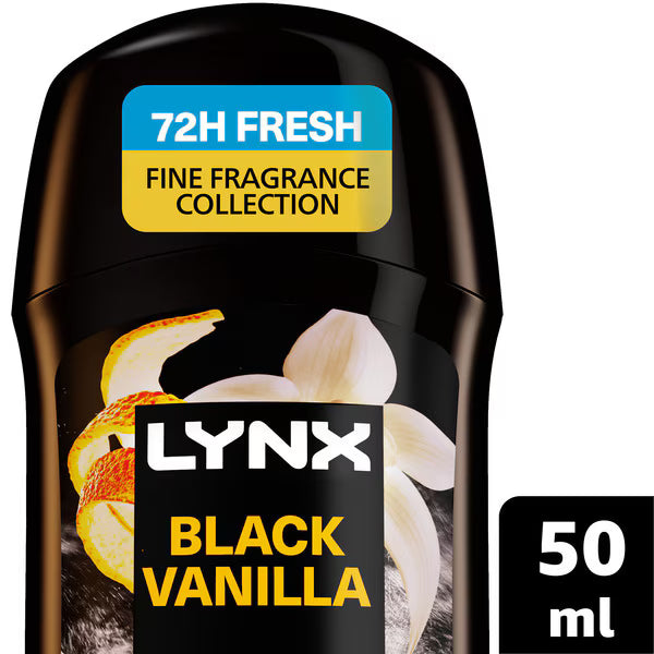 Lynx Deodorant Stick Black Vanilla 50ml, UK version