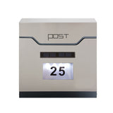Phoenix Estilo stainless steel letter box 37x37cm, imported from the UK