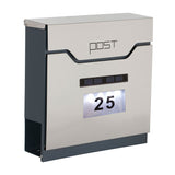 Phoenix Estilo stainless steel letter box 37x37cm, imported from the UK