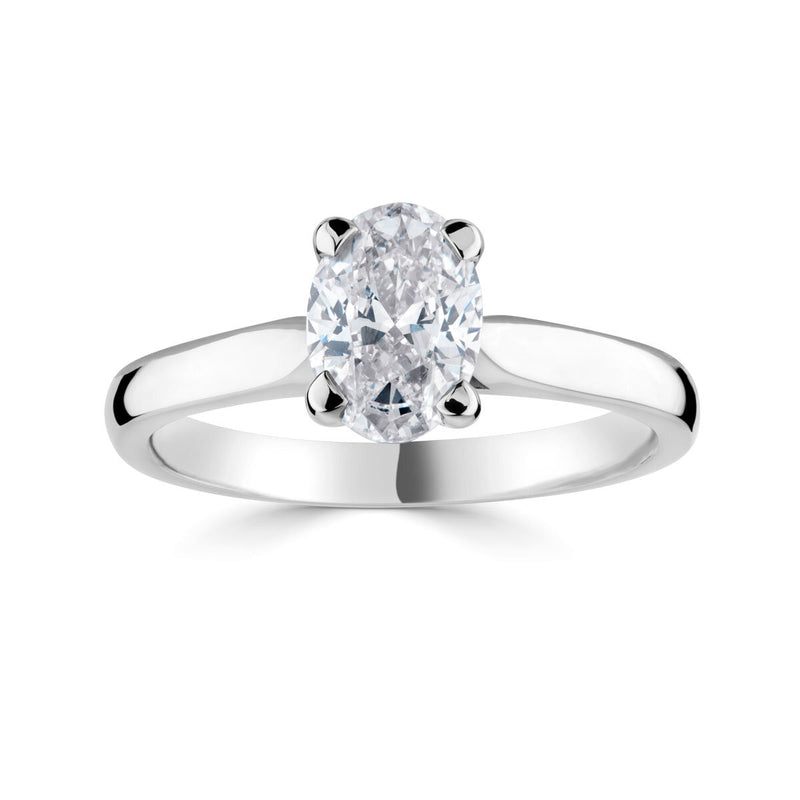 Costco 1.00ct oval diamond solitaire ring platinum (British brand)