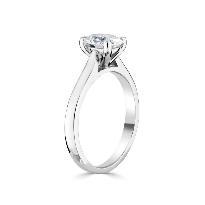 Costco 1.00ct oval diamond solitaire ring platinum (British brand)