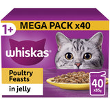 Costco UK Whiskas Poultry Feast in Jelly Wet Cat Food Pouches 40 x 85g- Buy online at McGrocer