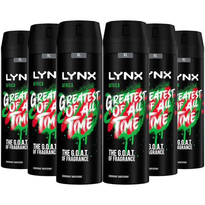 Costco UK Lynx Africa Bodyspray Men's Body Spray 6 x 200ml- Buy online at McGrocer